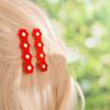 Colorful Acetic Acid Shark Clip Rhinestone Back Head Hair Grab Cute Sakura Barrettes  Girls