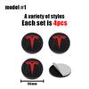 ICTB3 4Pcs 56mm Tesla Hub Cap Center Cap Logo High Quality Sticker For Model 3 Model Y Model S X Personalized Car Sticker Accessories