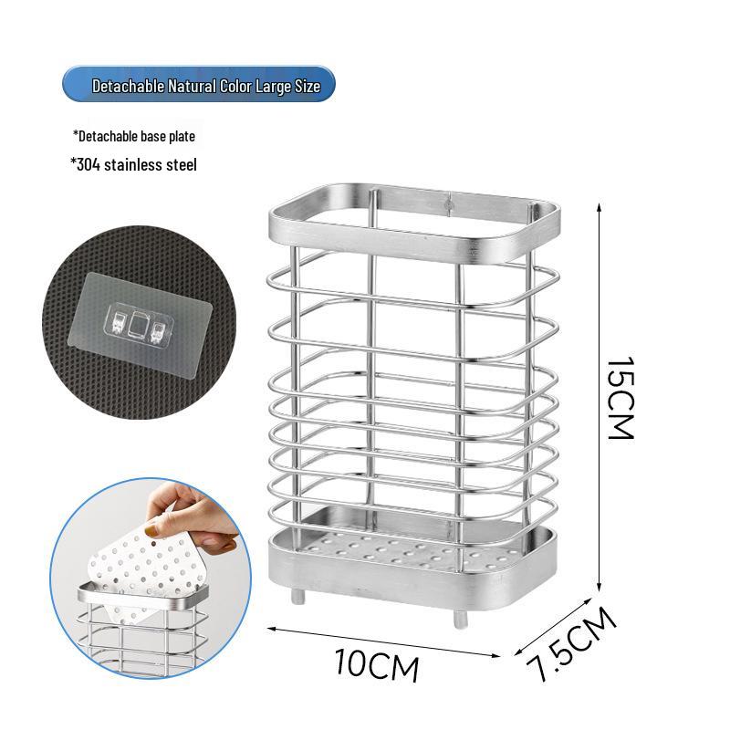 Stainless Steel Electric Toothbrush Wall Holder & Toothpaste Draining Rack