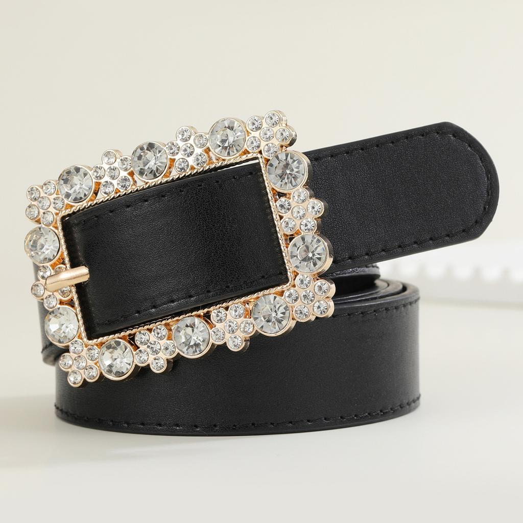 Small Flower Rhinestone Japanese Buckle Decorative Belt