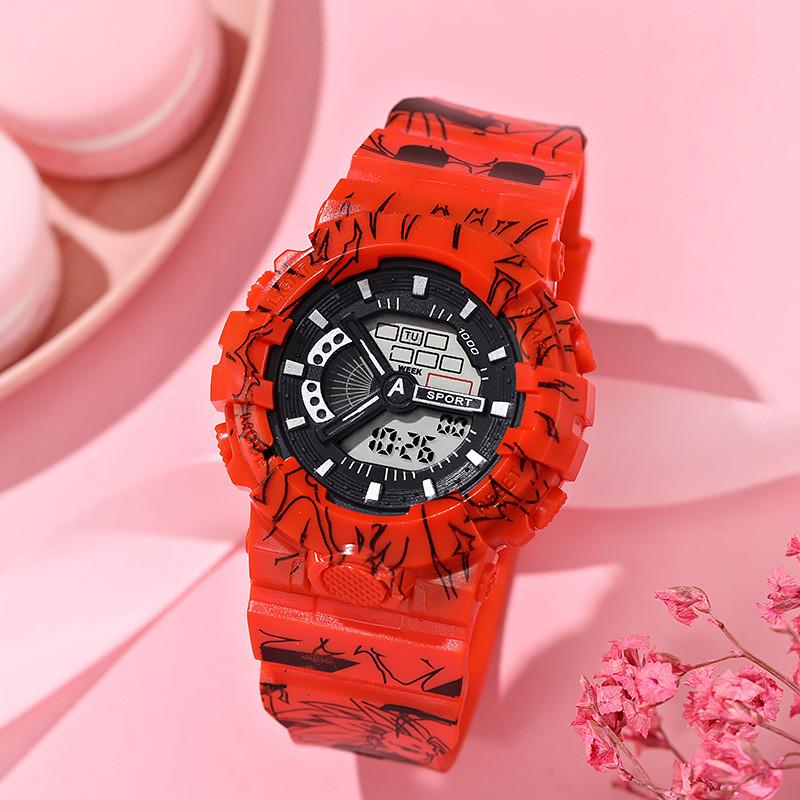 One Piece Childrens Cartoon Digital Wristwatch With Night Light For Kids And Teens
