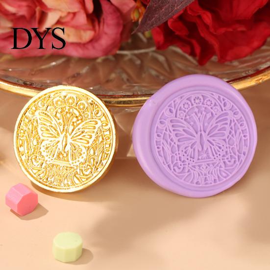Vintage Wax Seal Stamp 10 Pcs Head Replacements, Flower Pattern Sealing Retro Brass Heads for Envelope, Invitations, Wedding, Gift Packing,