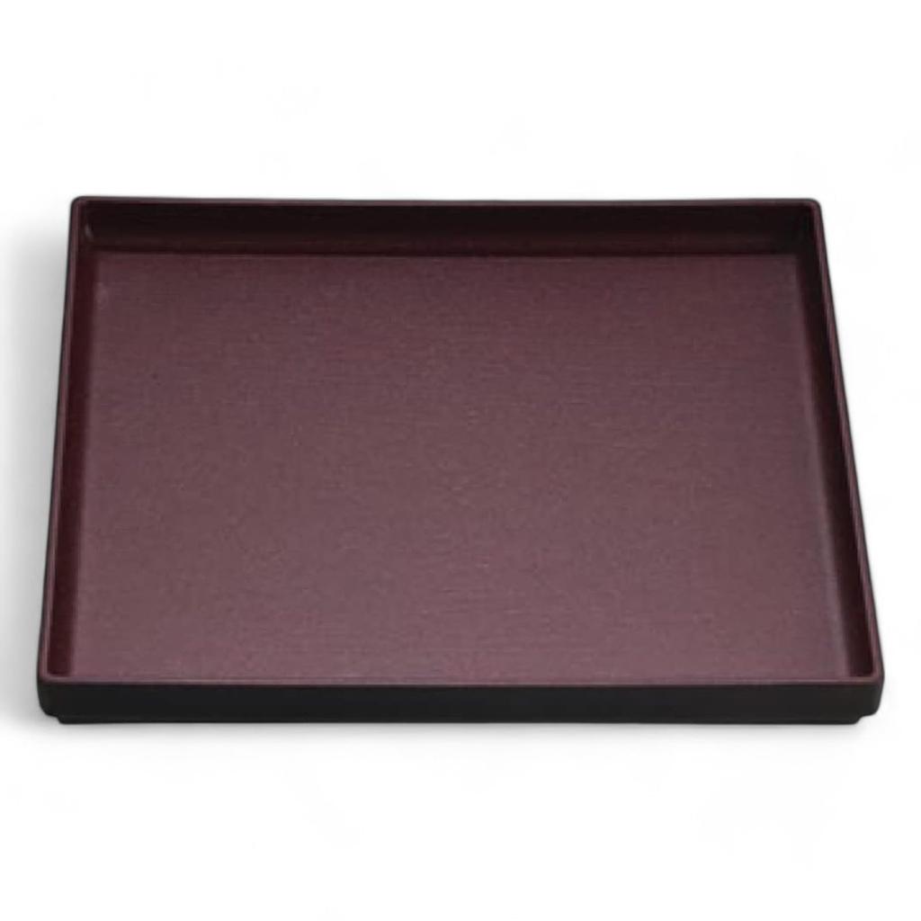 Square Wood Grain Tray Enjimeta Fugen 30cm Lacquerware Made In Japan J-kitchens (Tray) (ABS Resin)