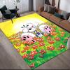 Diddl Flannel Printed Carpet, Home Sofa Decoration for Living Room & Bedroom, Non‑Slip Play Flannel Floor Mat for Game Room