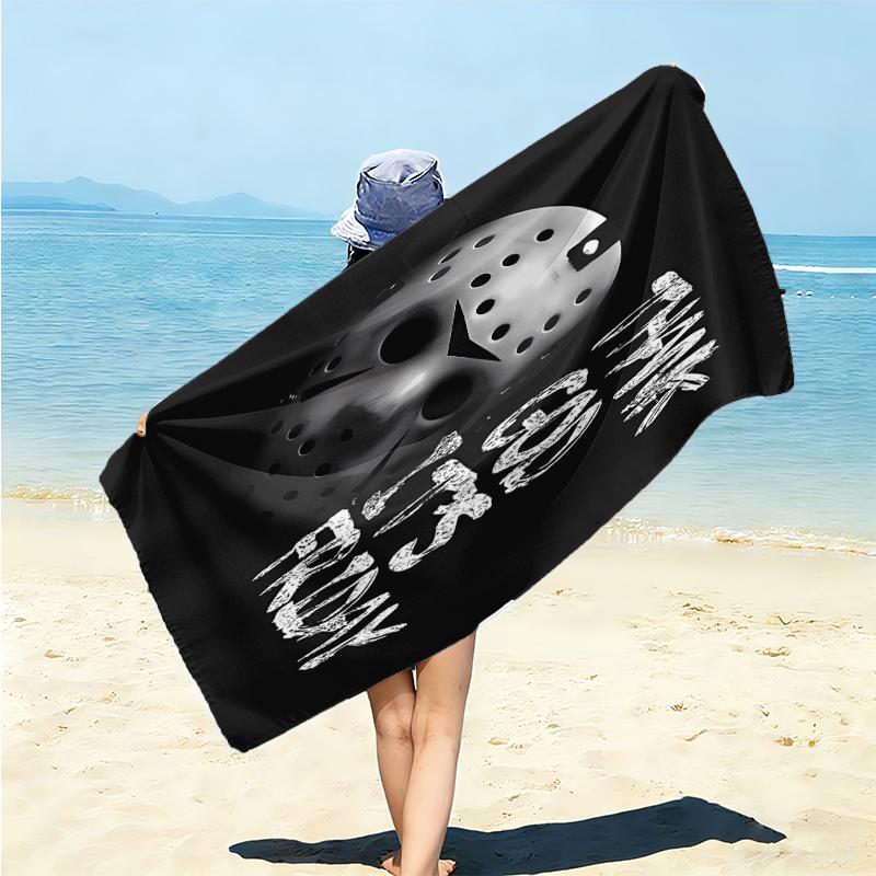 1Pc Friday 13Th Horror Beach Towel Microfiber Beach Towel Thin Absorbent For Beach Swimming Yoga Bath Sports 0917168