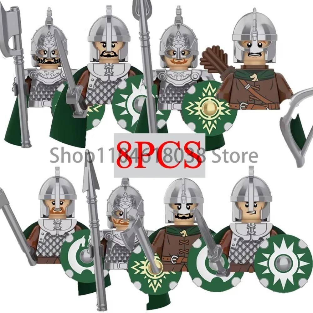 Green Dragon Raven Knights Shield Action Figures MOC Medieval Ancient Knights Scene Building Block Creative Toys for Children