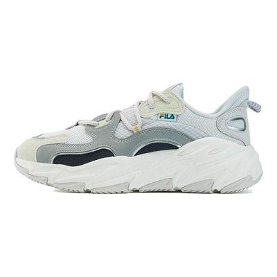 Comfortable Fabric Synthetic Leather Low Top Running Shoes Women Sneakers Gray White F12W332109FNA