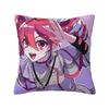 Kasane Teto Square Pillow Cases Kawaii Vocaloid Girl Cushion Covers Vintage Zipper Decor Pillowcase for Home 18"x18"