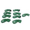 9pcs Golf Club Cover PU Leather Stylish Portable Golf Head Cover for Iron Drive Clubs Green