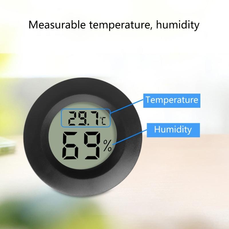 -50~ +70°C Runde Digitale Hygrometer Thermometer LCD-Anzeige Für Genaue Temperatur- Und Feuchtigkeitsüberwachung Detektor