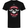 Johnny Cash Men's Winged Guitar Slim Fit T-shirt Large Black