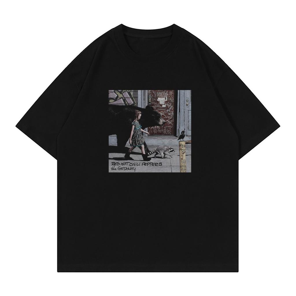 Red Pepper Band Retro American Street Vintage Revival Pure Cotton Roundneck Rock ShortSleeve Tshirt for SpringSummer 2026