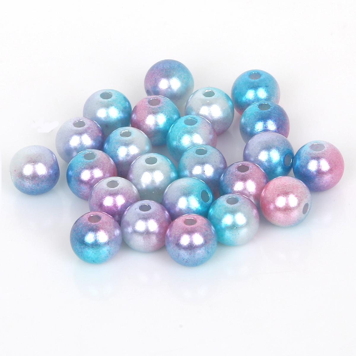 

1000-18000 шт. имитация бусин из акрила ABS для бисероплетения ювелирных изделий своими руками 8mm 2000Pcs синий/фиолетовый