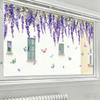 Adesivo Murale Statico Fiore di Glicine per Cucina, Soggiorno, Camera da Letto, Balcone e Finestra