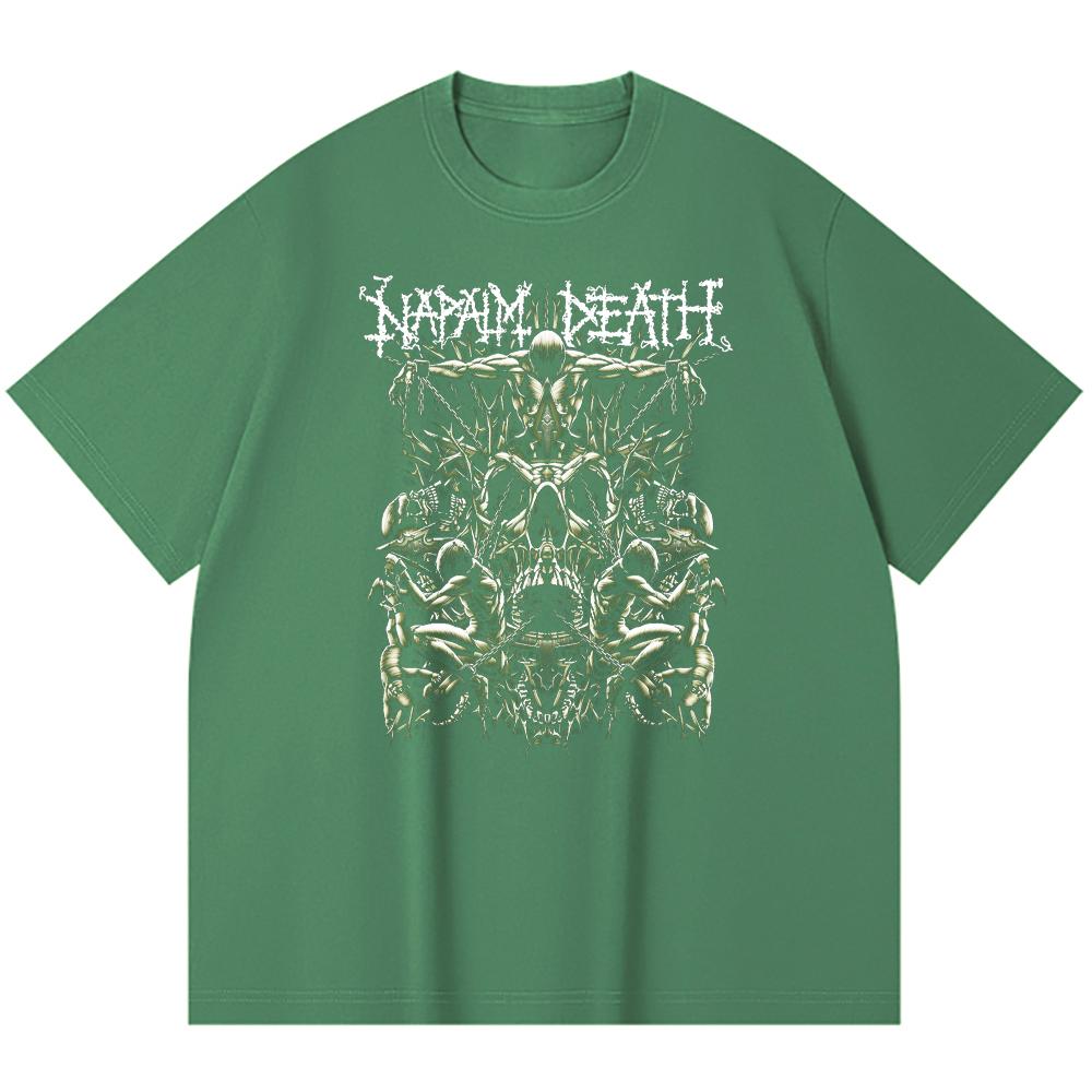 230 g/m² 100% Bavlna T-shirt Heavy Metal Rocková Kapela Tisk Populární Hudby Unisex Těžký Bavlněný T-shirt