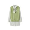 Peacebird Women's Spring Two-Piece Shirt & Vest Dress