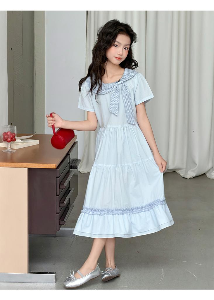 Girls' Summer Dress 2026 New Style Children's Elegant Girls' Summer Girls' Summer Girls' Beautiful Girls' Skirt