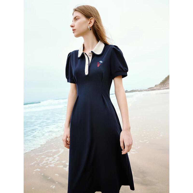 Chuyu 2025 Spring/Summer Academy Style POLO Midi Dress