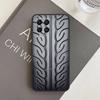 Black Tire Tyre Tread Texture Case For Samsung Galaxy M15 M35 M55 M56 M36 M16 M06 M31 M13 M33 M53 M12 M32 M52 M14 M34 M54