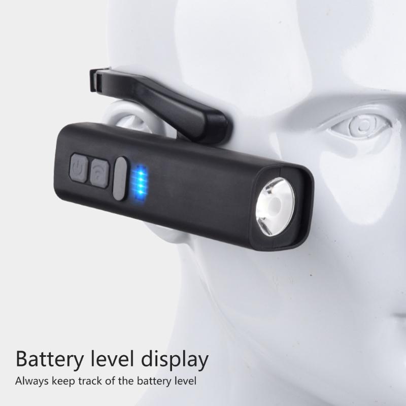 Ear-mounted Flashlight LED Headwear For Nighttime Auto Repair Running Adventure ABS Construction Handfree