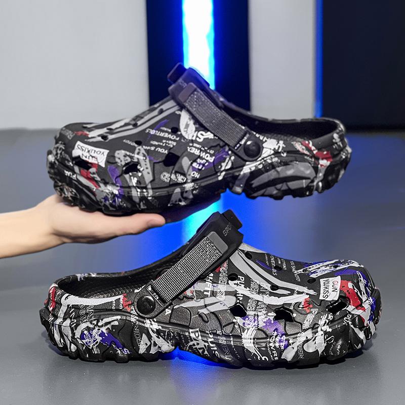 Fashion Summer Men Slippers Camouflage Platform Outdoor Clogs Shoe Women Beach Sandals Male Soft EVA Indoor Home Slides Lover Flip Flops