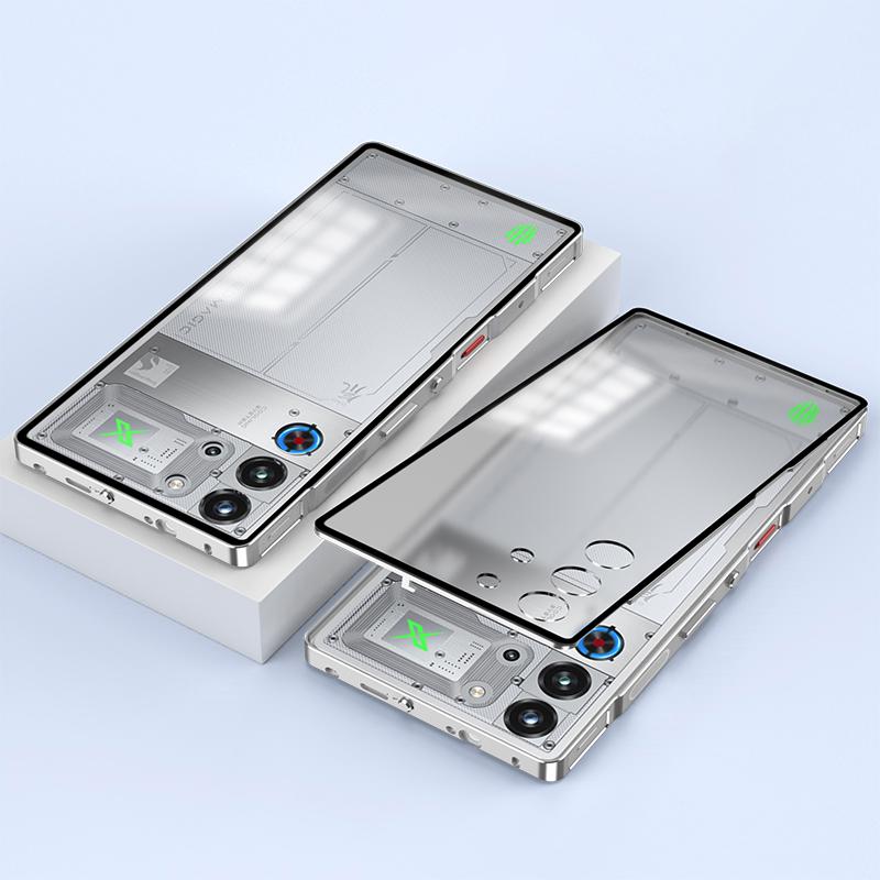 For ZTE nubia Red Magic 10 Pro 5G Case Metal Frame Matte PC Back Phone Cover with Snap Button