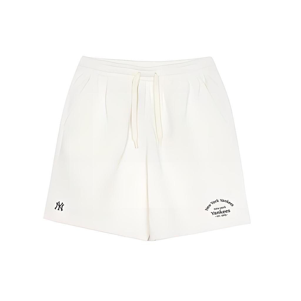 New MLB Basic New York Yankees Casual Shorts Unisex Cream 3ASPB0953-50CRS