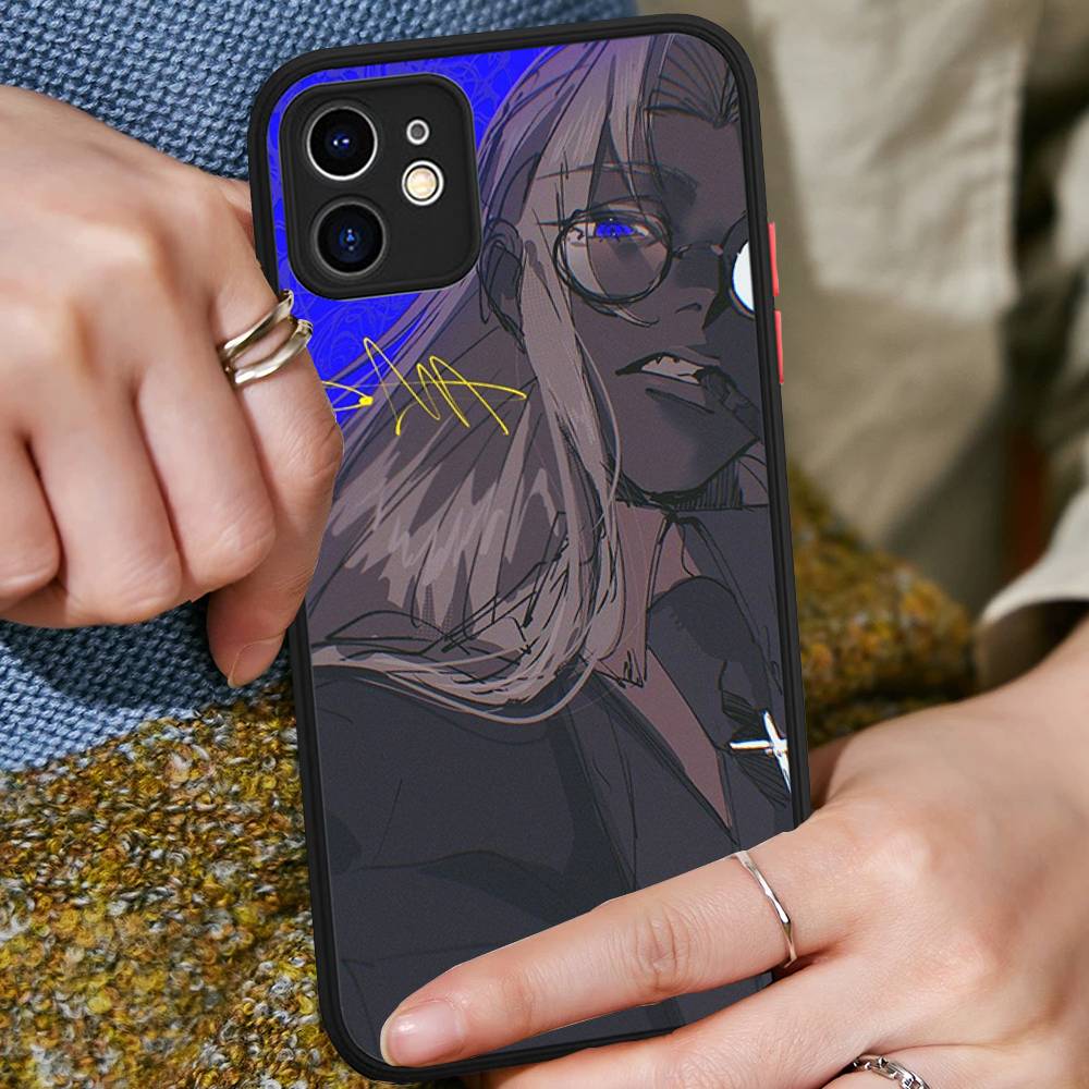 Horror Anime Hellsing Phone Case For IPhone 16 15 14 11 12 13 Pro Max Plus 12 XS Max Back Cover Matte Case