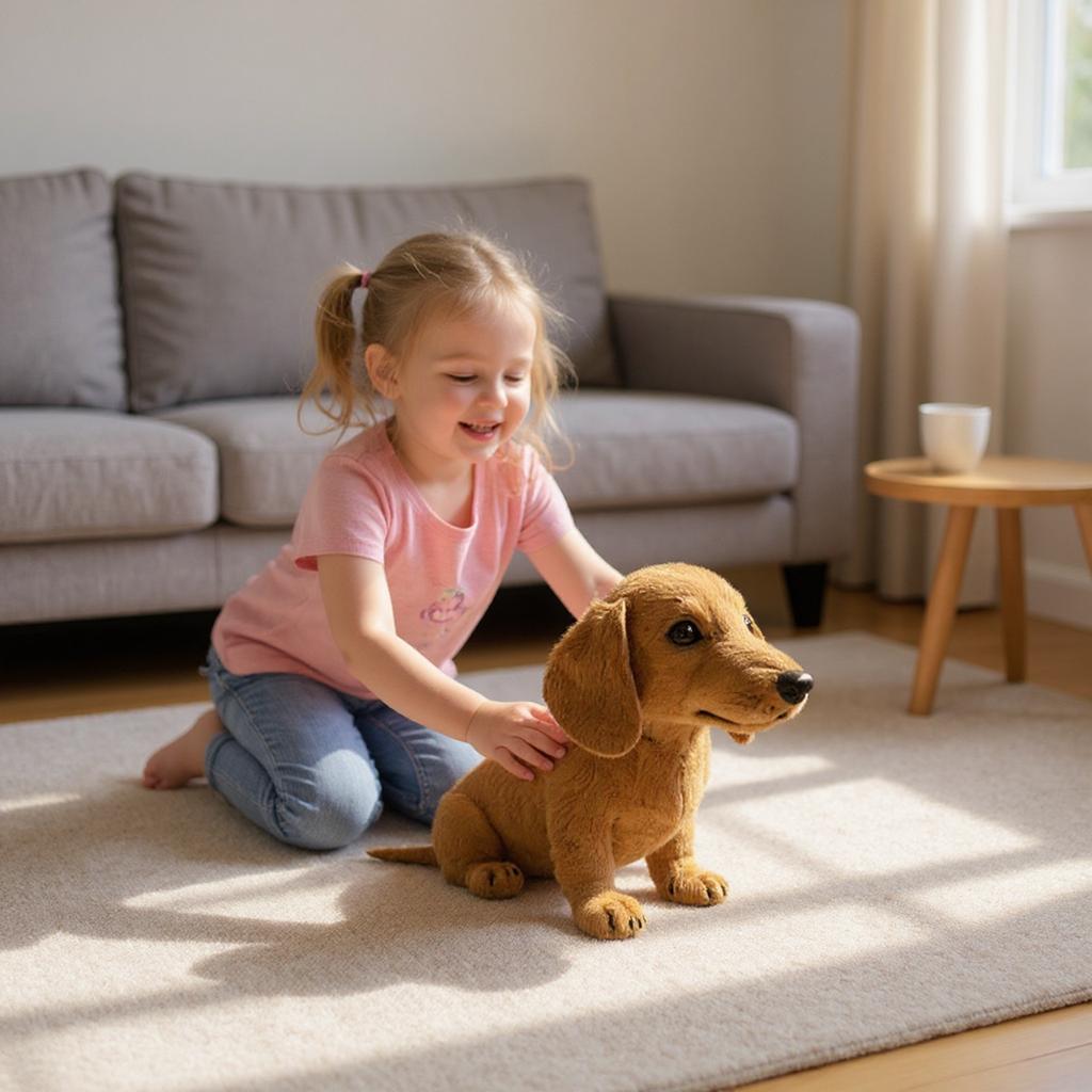 Dachshund Sleeping Pillow Skin-Friendly Plush Pillow for Emotional Support Figure Doll for Children Kids Boys Girls Room Decor