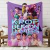 KPOP Flannel Throw Blanket  Soft Warm Winter Bedspread for Kids  Adults  Perfect for Couch Bed  High Quality Huntrix Design