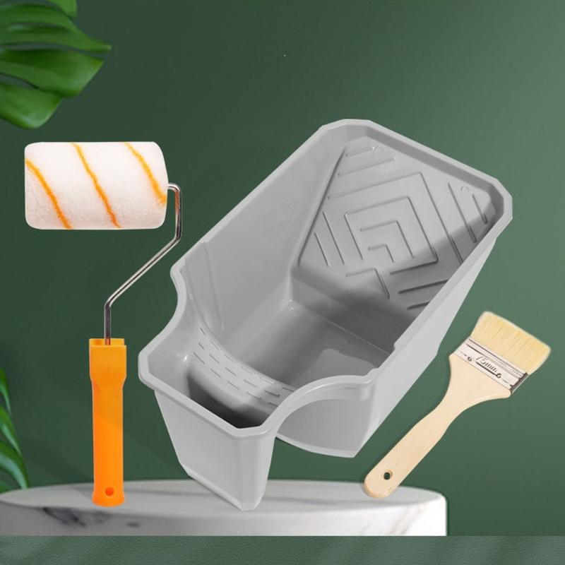 Home Painting Paint Tray Handheld Plastic Roller Paint Tray for Small Repair Work and Controlled Paint Loading