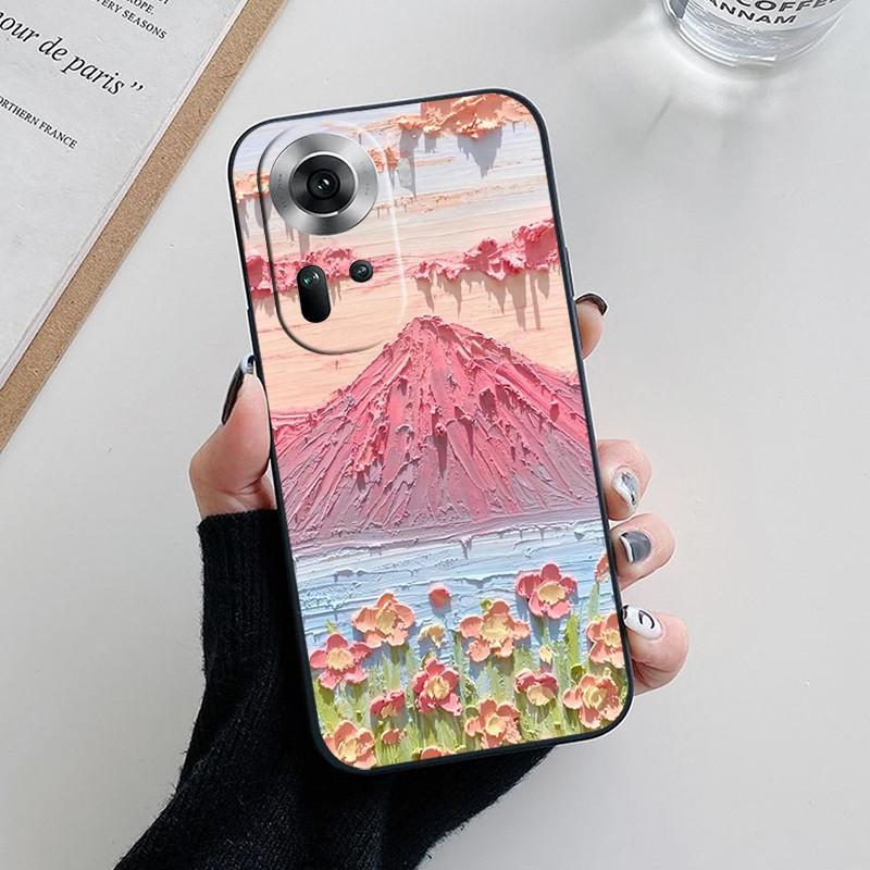 For Oppo Reno 11 5G Case CPH2599 Fashion Soft Silicone Back Cases for Oppo Reno11 Pro Reno 11F Reno11 F Phone Cover etui Fundas