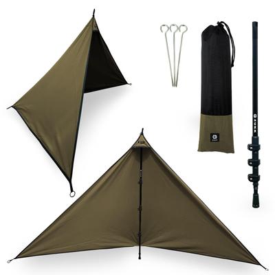 ZUKK Camping Flame Water Mildew Resistant Olive 2-WAY Tent, Lightweight, Camping, TC, Bonfire, Reflector, Windscreen, Shelter, Windshield, Retardant,