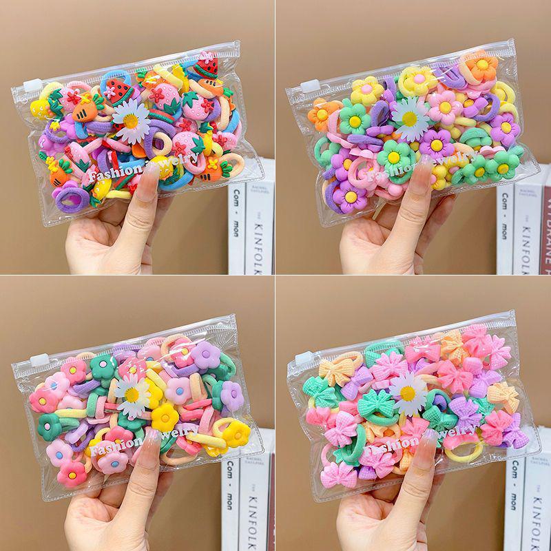 Korean Baby Girl Hair Ties - Small Elastic Ponytail Bands