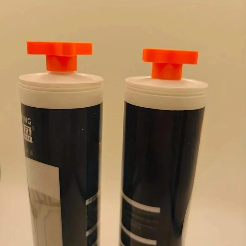 6pcs Reusable Tube Plugs with Threaded Sealing Caps for Standard-sized Caulking Tubes Design To Prevent Drying and Deformation