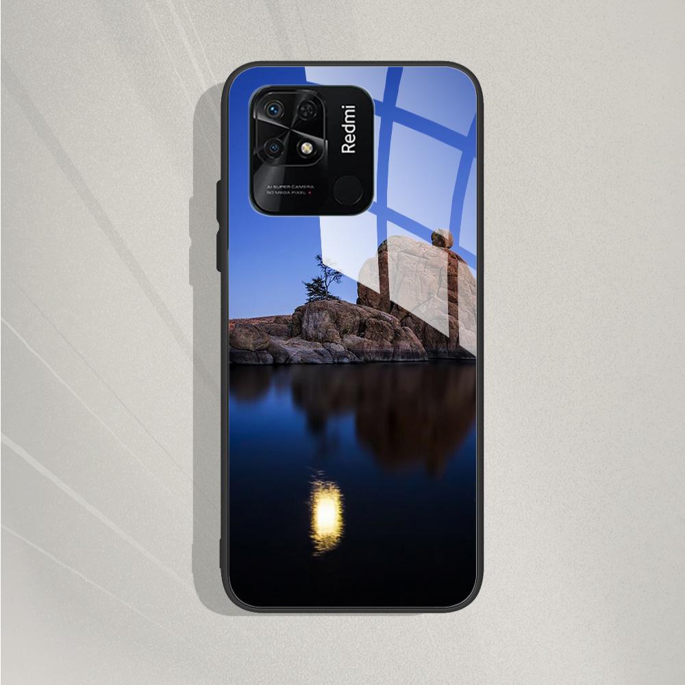For Xiaomi Redmi 10C Case For Redmi 10C 2022 Cover Marble Painted Tempered Glass Case Fundas For Redmi 10c redmi10C Bumper Coque