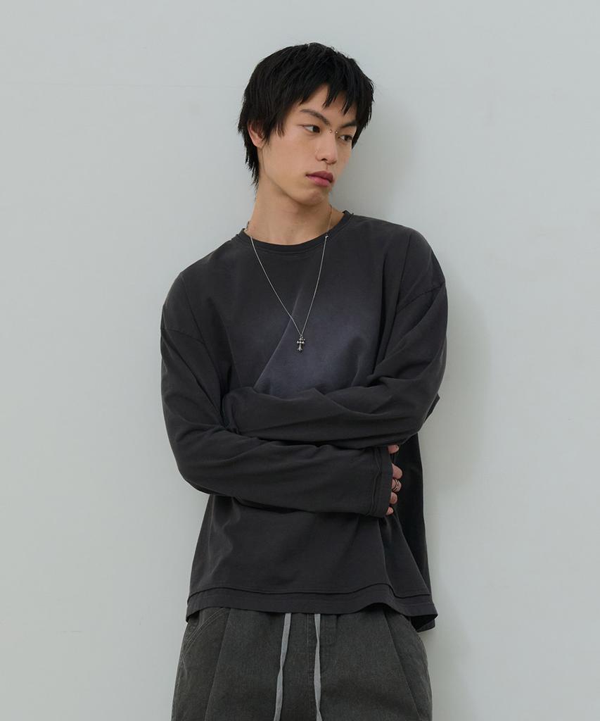 Desiledeu Raw Washed Long Sleeve T-Shirt-Fask5102B09