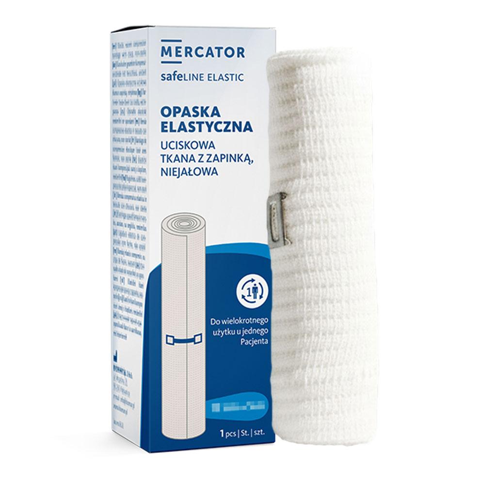 Elastic Compression Bandage With Clasp 12cm x 5m O-Safeline Elastic Non-Sterile Box of 1 pc