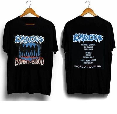 2 Sided EXODUS 1986 Tour T SHIRT, Metal Band Shirt
