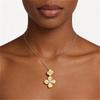 Women's Trendy Natural Stone Pendant Necklaces Flower Shape Butterfly Bezel Setting Waterproof Moissanite for Gift