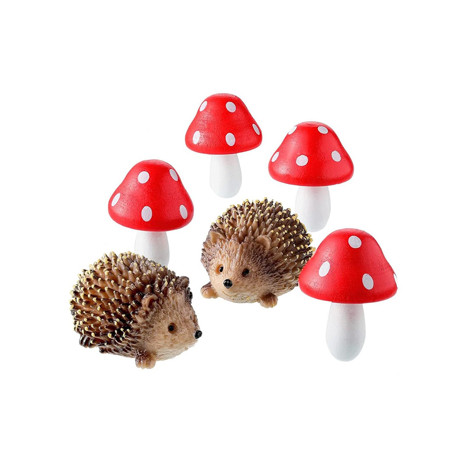 

Садовые аксессуары, миниатюрные садовые украшения из смолы в виде ежика One Size