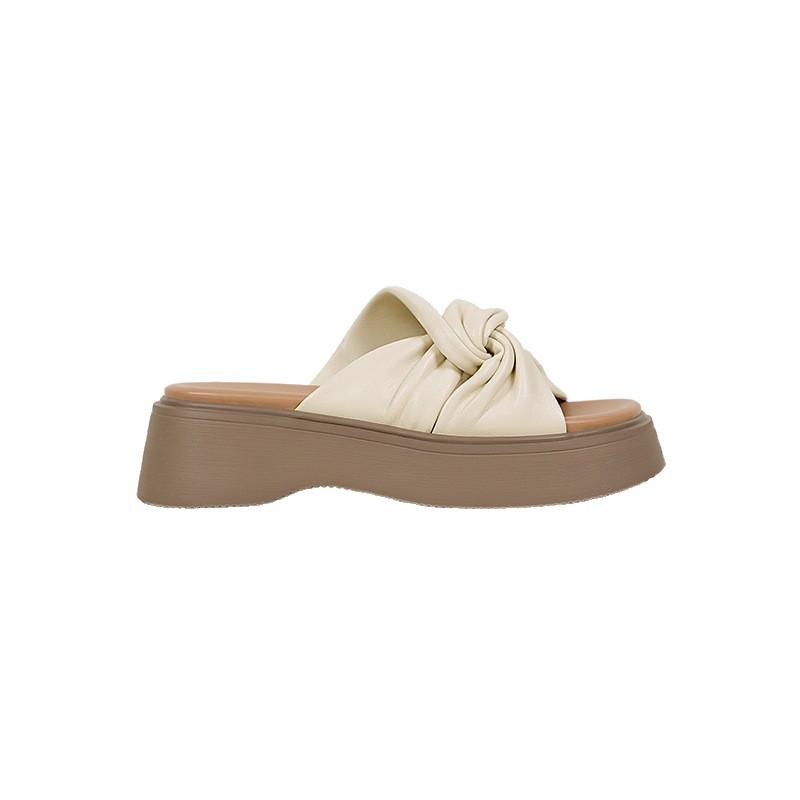 [Rampage Arch Support-5.5cm] Height-increasing Thick-soled One-word Sandals for Women's 2025 Summer New Outer Slippers for Women