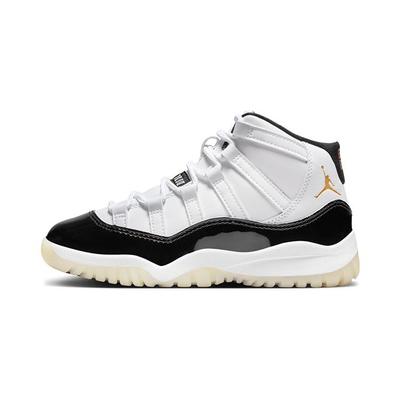 Air 11 Retro PS Gratitude / Defining Moments Kids Sneakers White Black Metallic-Gold 378039-170