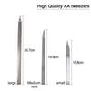 High Precision Tweezers Craft Tweezers Non-Serrated Jewelry Tweezers with Fine Point Tip Stainless Steel Needle Nose Hobby Tweezers for Sewing Beading