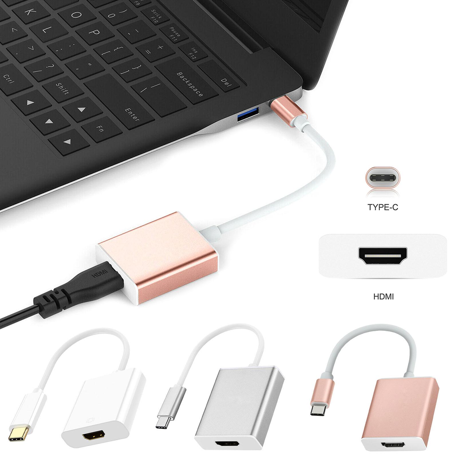 

2022 НОВИЙ адаптер USB-C типу C до HDMI, кабель USB 3.1, конвертер 4k для портативного комп’ютера One Size срібний
