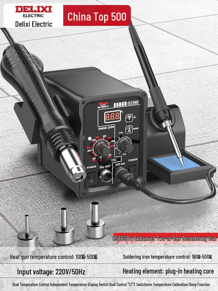 Delixi Electric 3-in-1 Soldering & Desoldering Station for Mobile Phone Repair