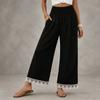 Women's Bohemian Cotton Linen Straight Leg Loose Fit Casual Pants for Summer