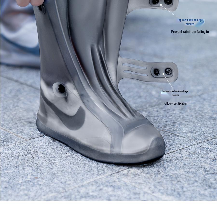 Unisex Waterproof Non-Slip Silicone Rain Boots - Wear-Resistant Overshoes for Mountaineering