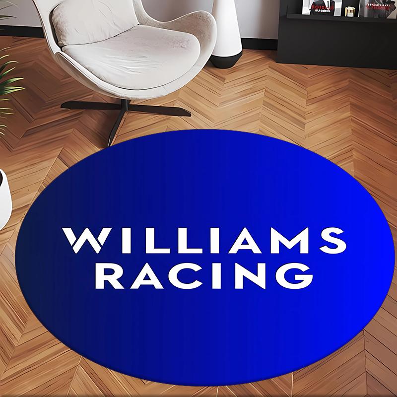 Williams Racing (1) Round Office Rug Decorative Floor Rug for Office Bedroom Living Room and Home Space