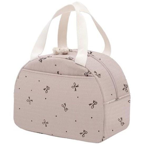 Belmond Cooler Bag Lunch Stylish Small Lightweight Insulated Zipper Tote Box School Petit Bonbon B1571 Pink Ribbon